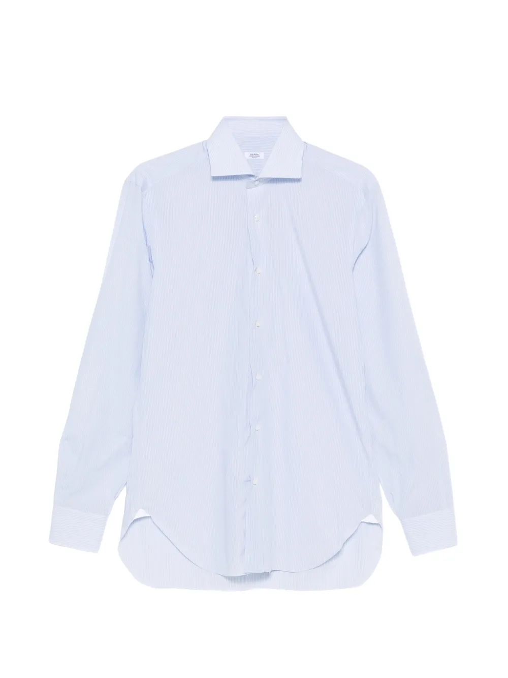 Barba striped spread-collar shirt Blauw