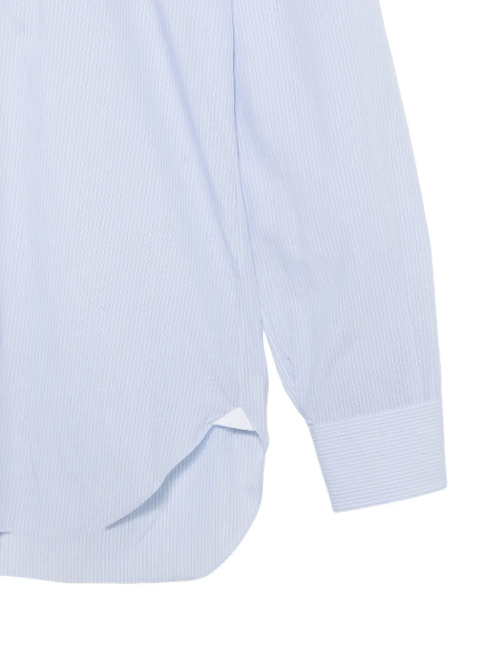 Barba striped spread-collar shirt Blauw