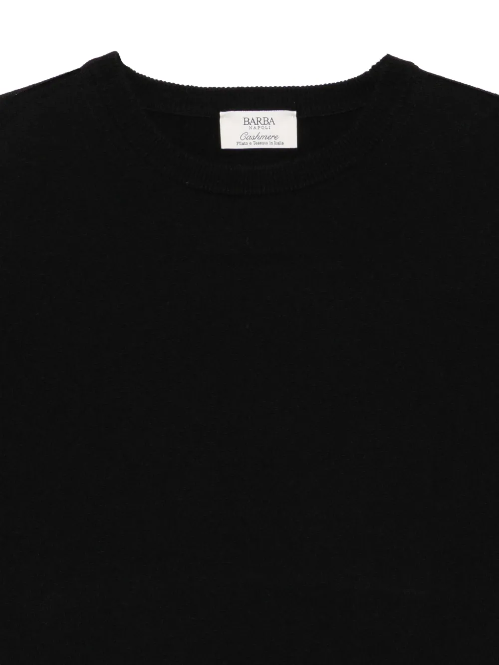 Barba crew-neck cashmere sweater Zwart