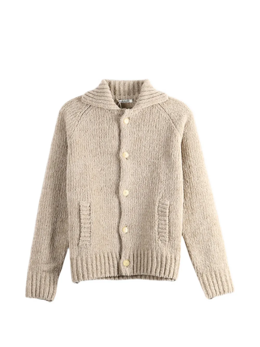 Auralee button-up hooded cardigan - Toni neutri