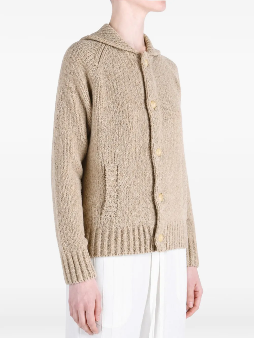 Auralee Button-up vest Beige