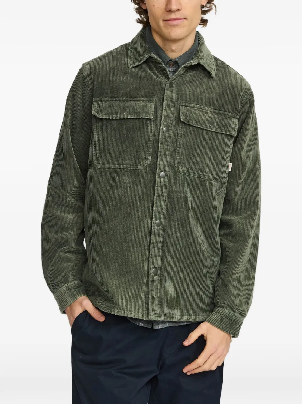 REVOLUTION corduroy worker shirt jacket - Verde