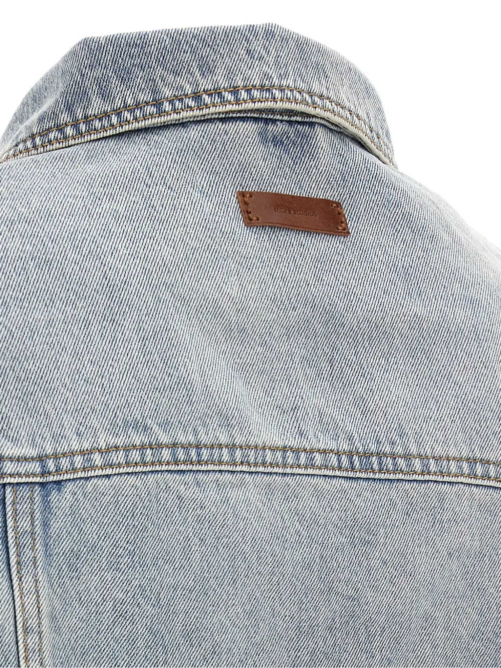 ENTIRE STUDIOS Classic denim jack met vervaagd effect Blauw