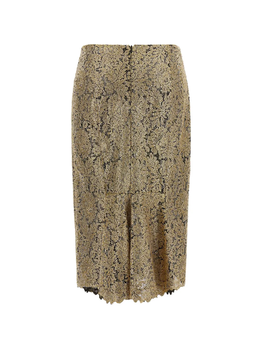 Ermanno Scervino embroidered lace-effect midi skirt Goud