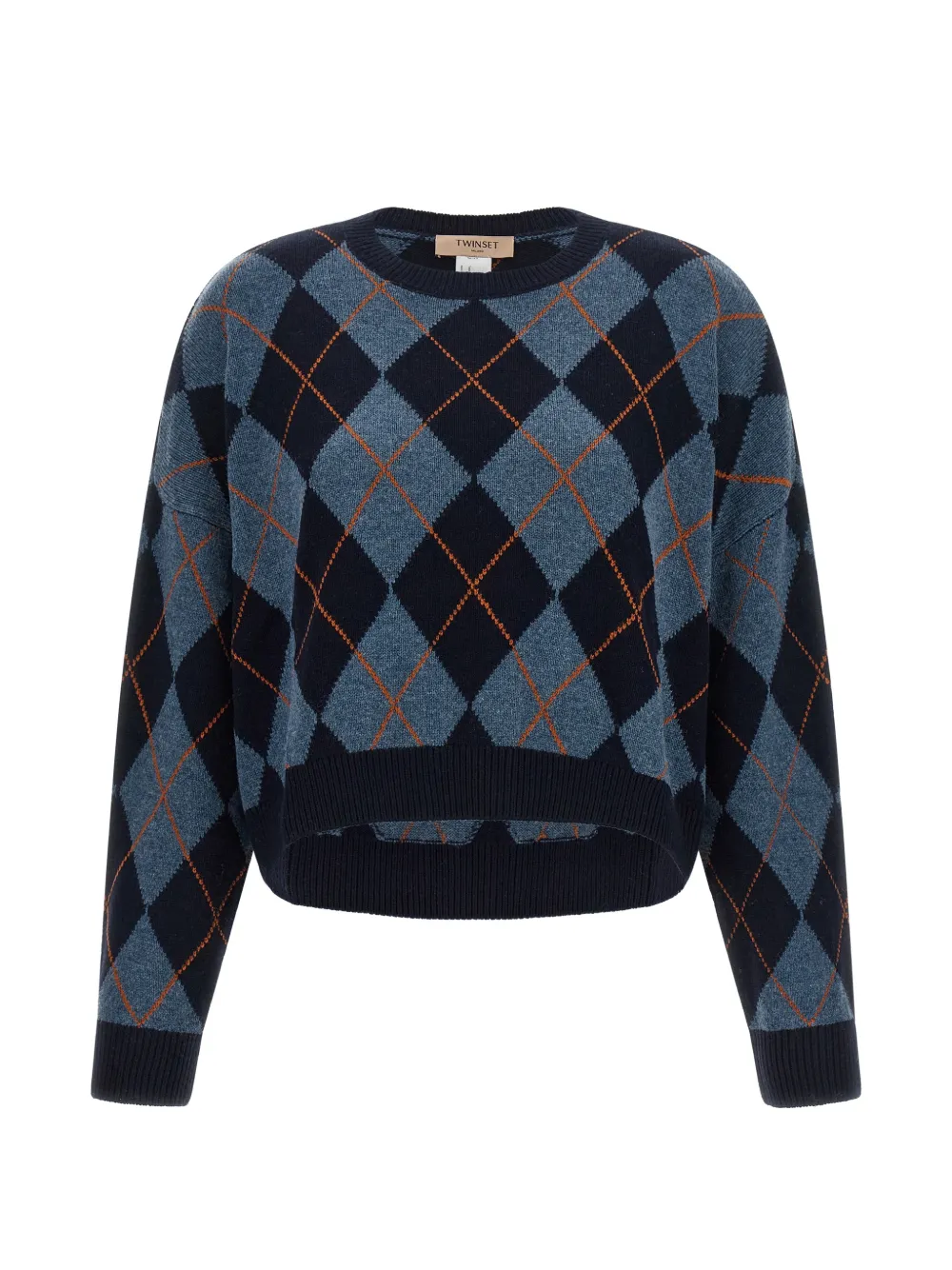 TWINSET wool blend jacquard jumper - Blu