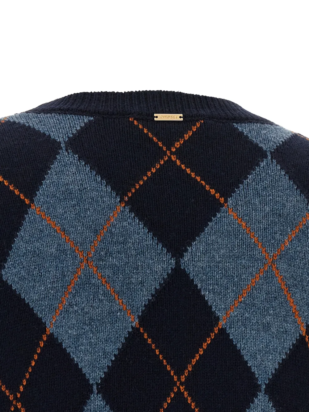 TWINSET Trui van wolblend met jacquard Blauw