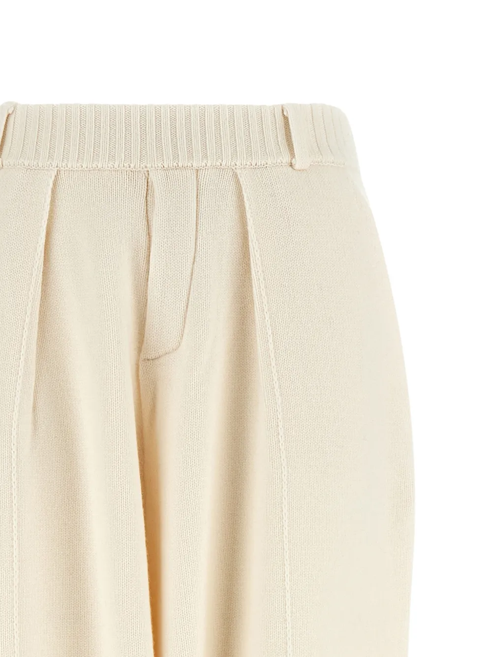 Coperni Sarouel ribbed-knit trousers Beige