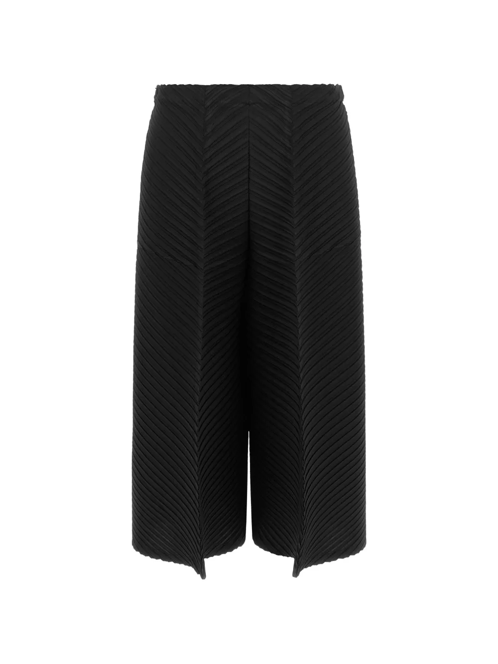 Issey Miyake Tubular Pleats herringbone-pattern trousers - Nero