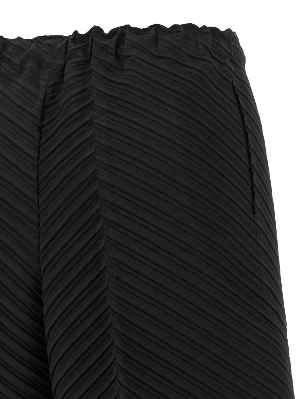 Issey Miyake Tubular Pleats broek met visgraat-patroon Zwart