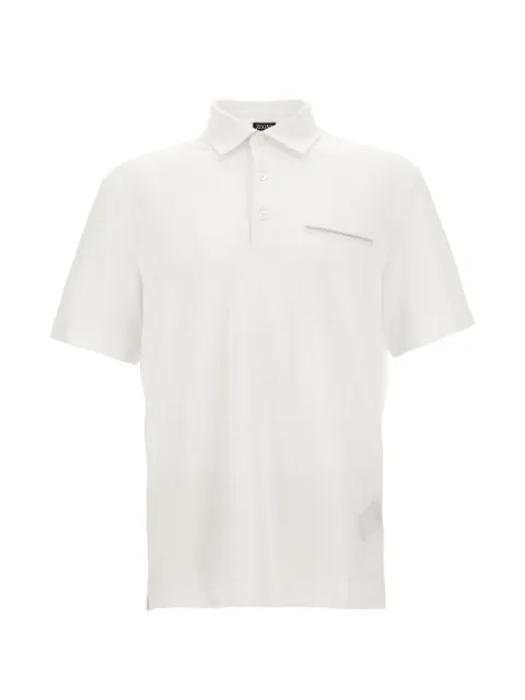 Zegna piqué cotton polo shirt