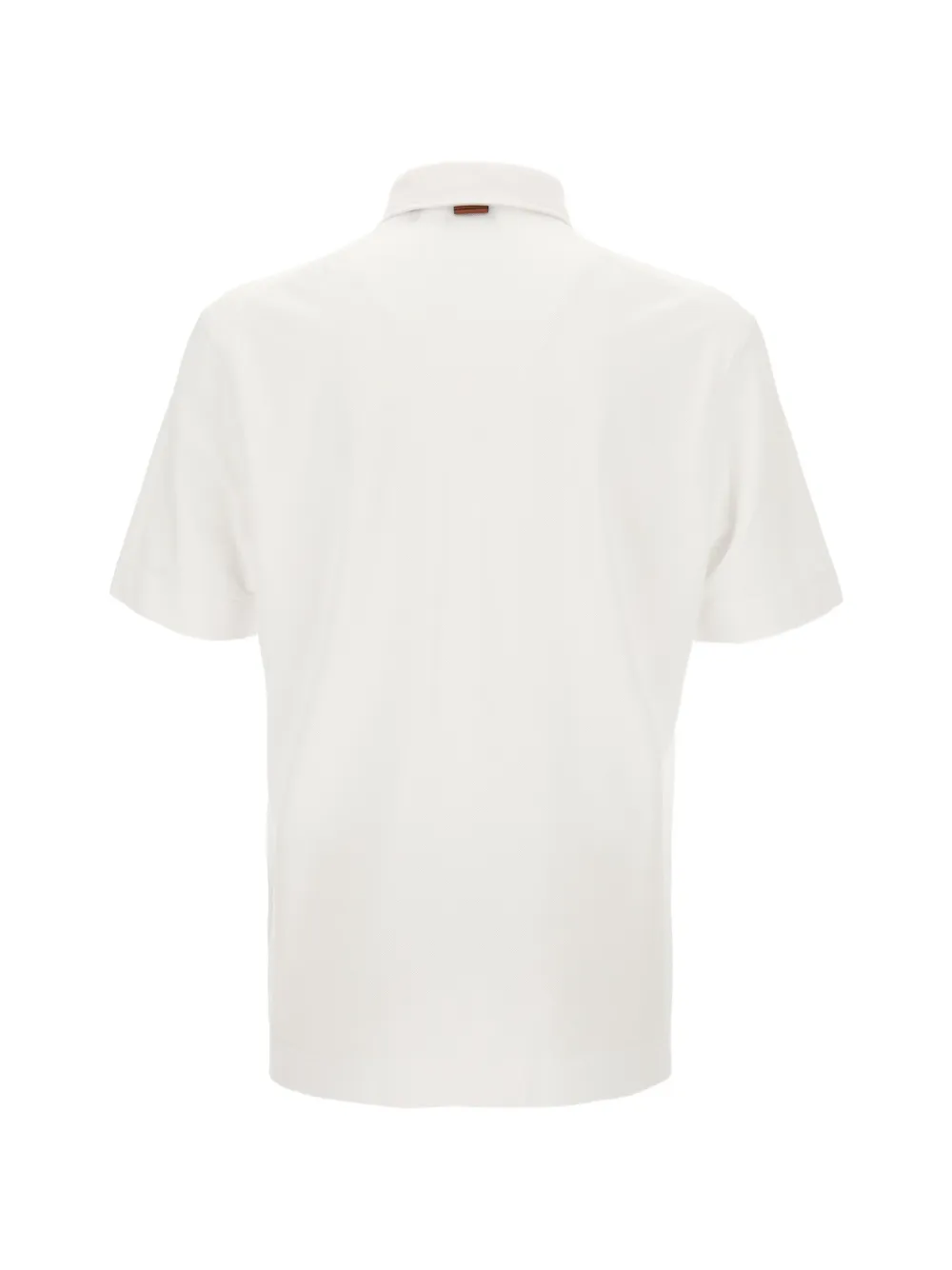 Zegna piqué cotton polo shirt Wit