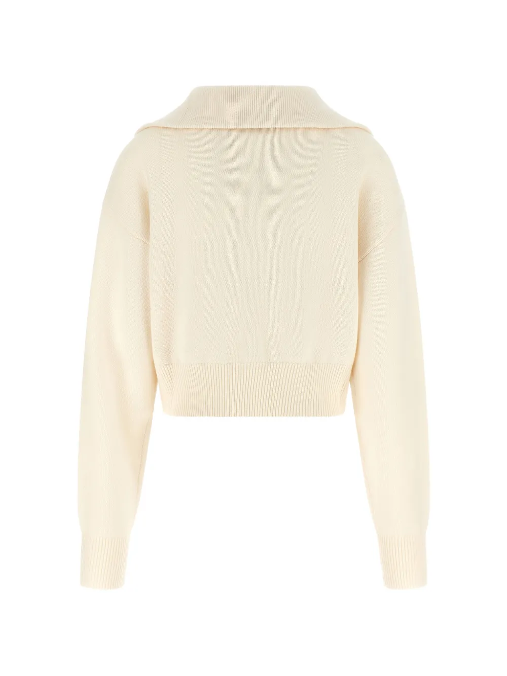 Coperni half-zip cropped sweater Beige