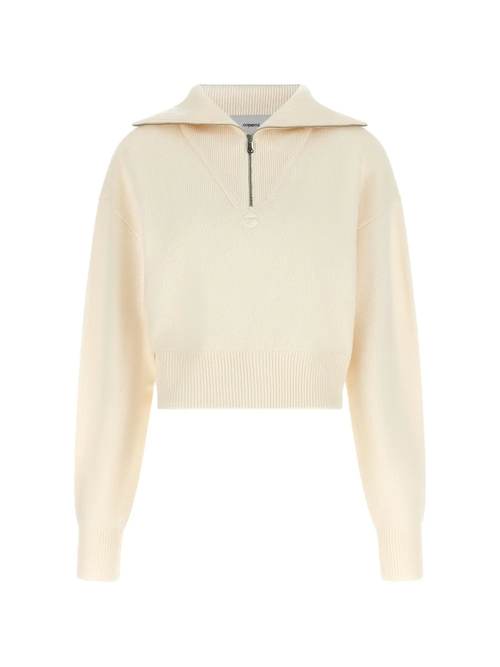 Coperni half-zip cropped sweater - Tons neutres Coperni half-zip cropped sweater - Tons neutres
