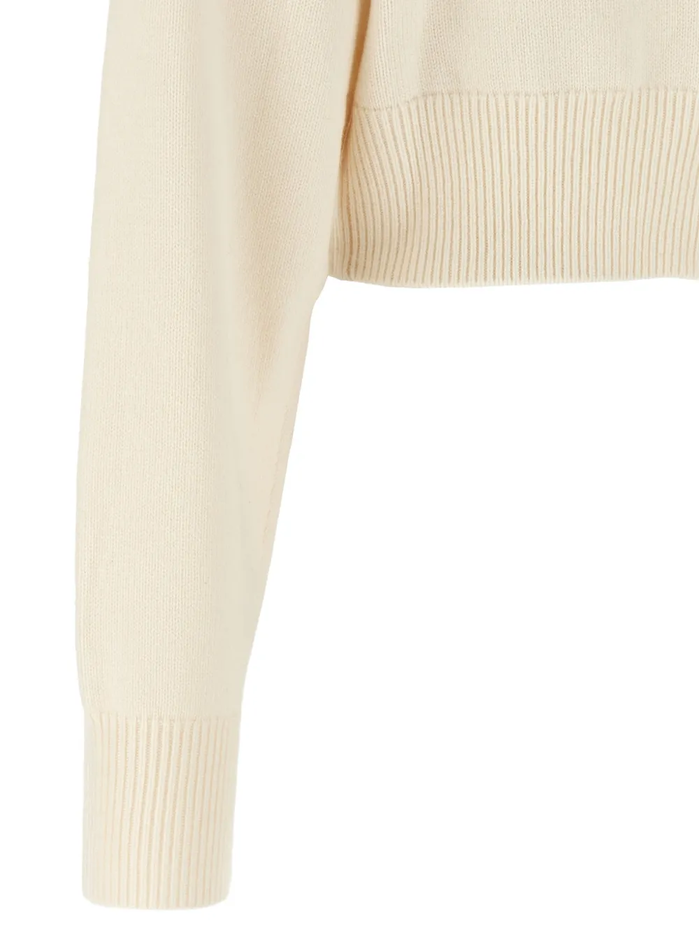Coperni half-zip cropped sweater Beige