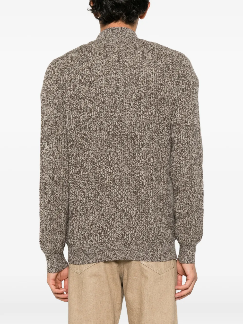 MC2 Saint Barth Buck half-zip marl-knit sweater Bruin