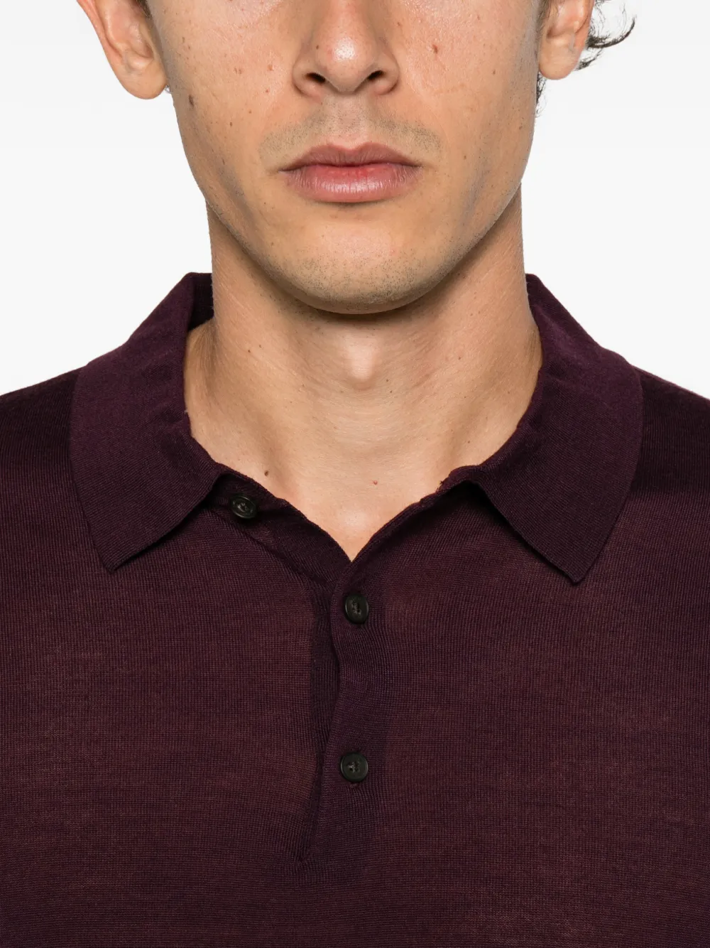MC2 Saint Barth Alfie long-sleeve polo shirt Paars