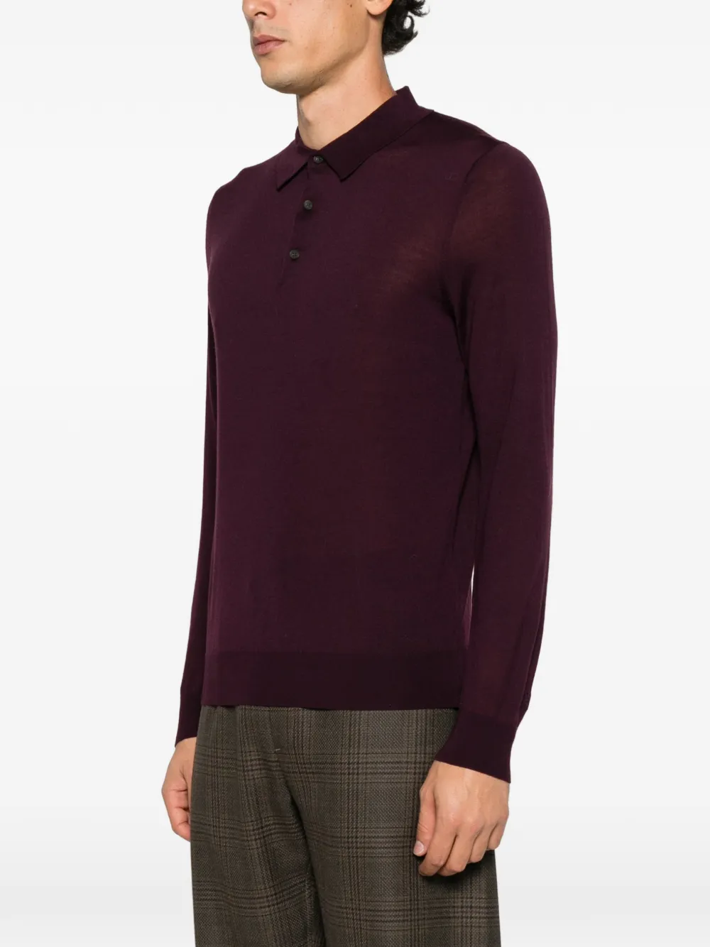 MC2 Saint Barth Alfie long-sleeve polo shirt Paars
