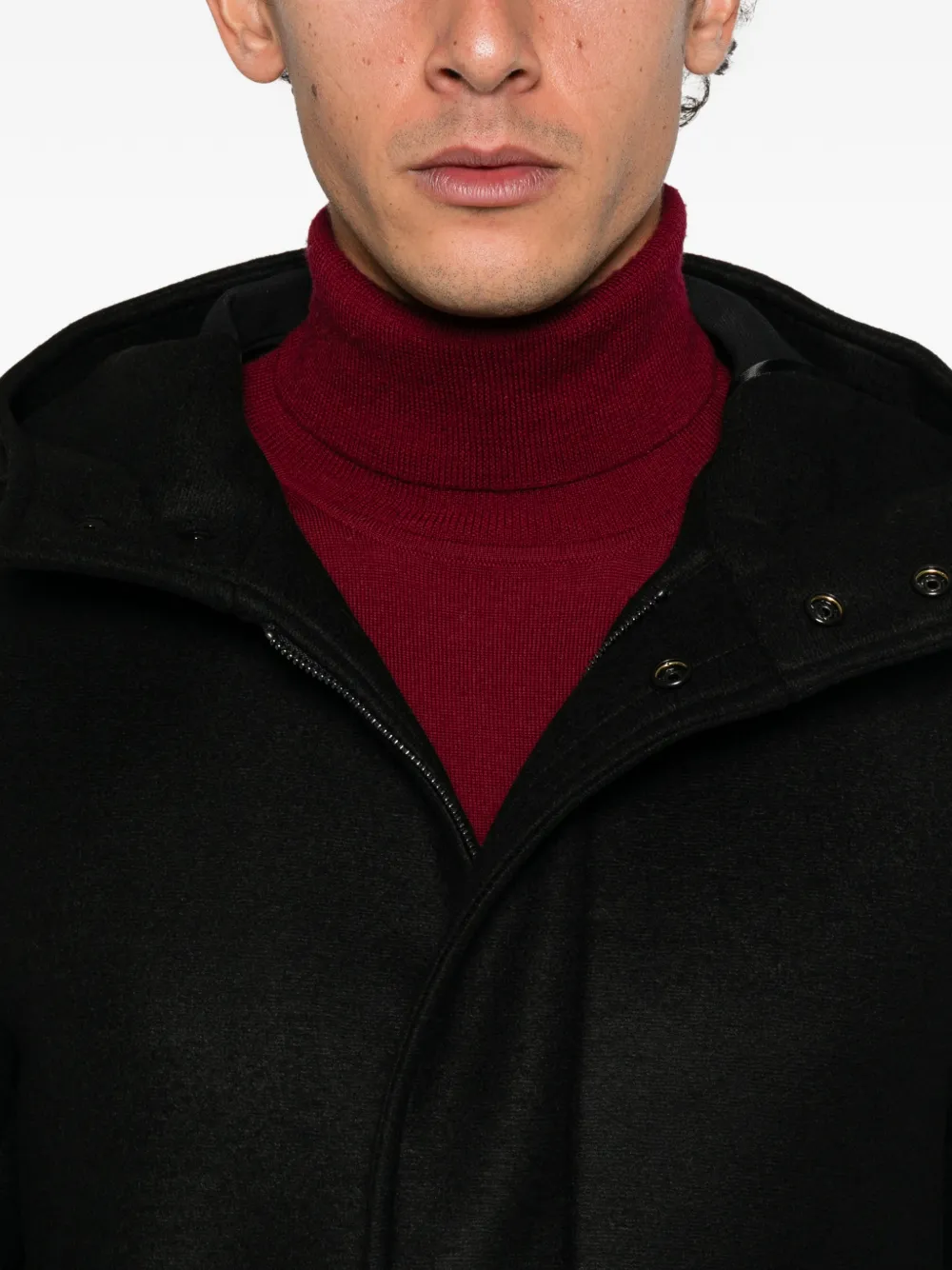 Colmar hooded zip-up coat Zwart