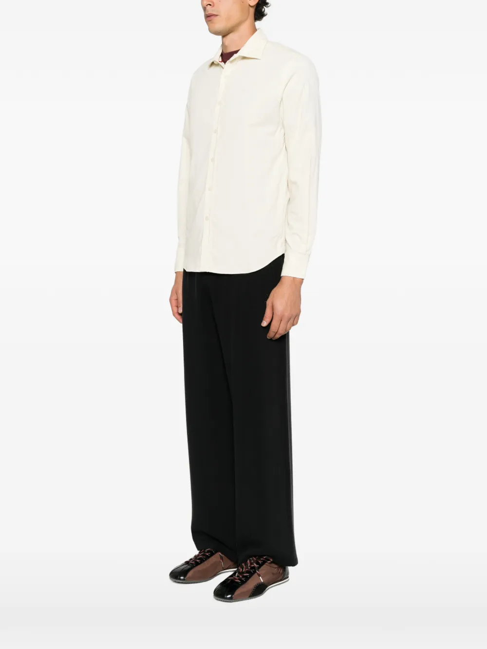 MC2 Saint Barth Seefeld embroidered corduroy shirt Beige