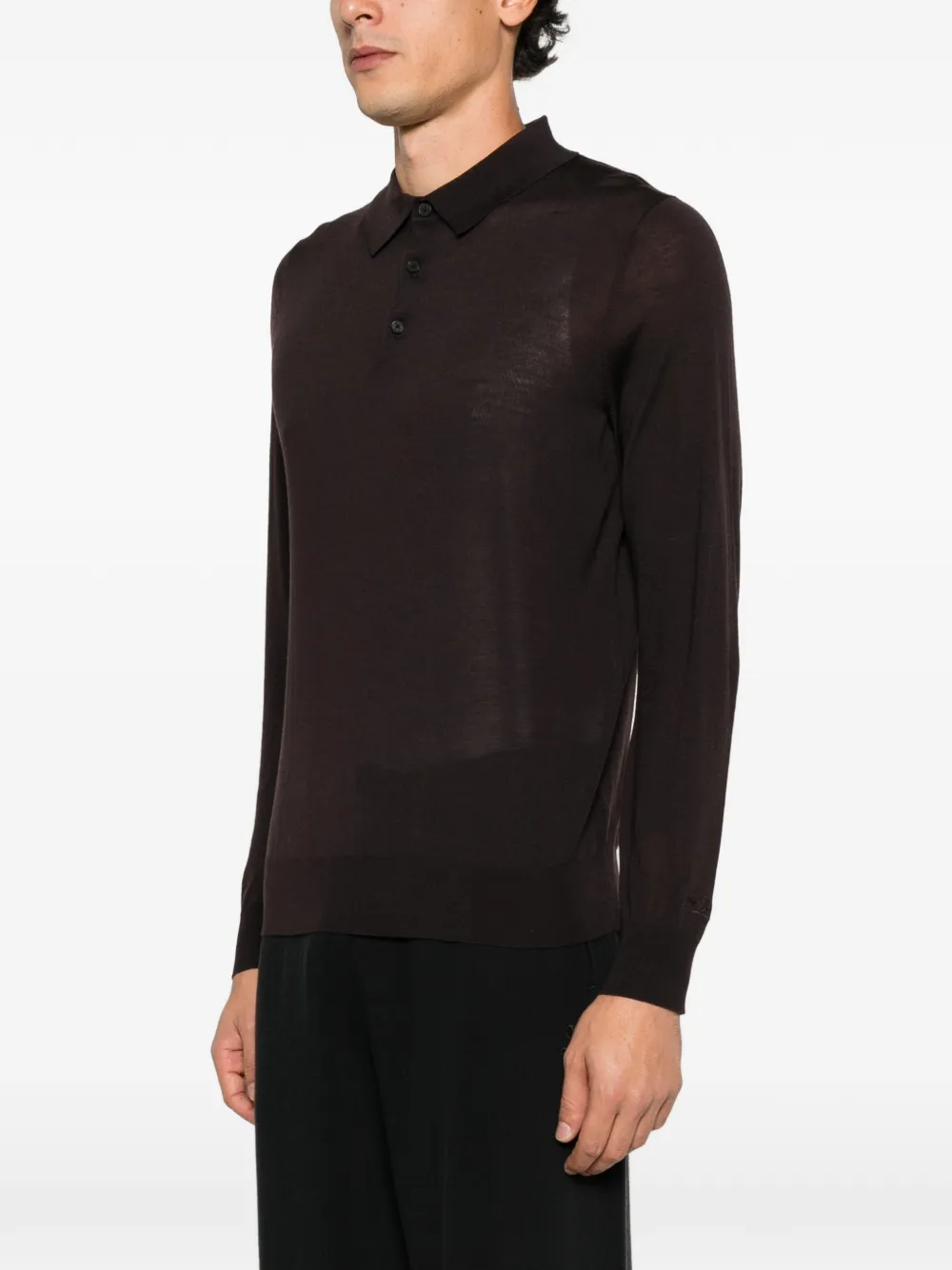 MC2 Saint Barth Alfie long-sleeve polo shirt Bruin