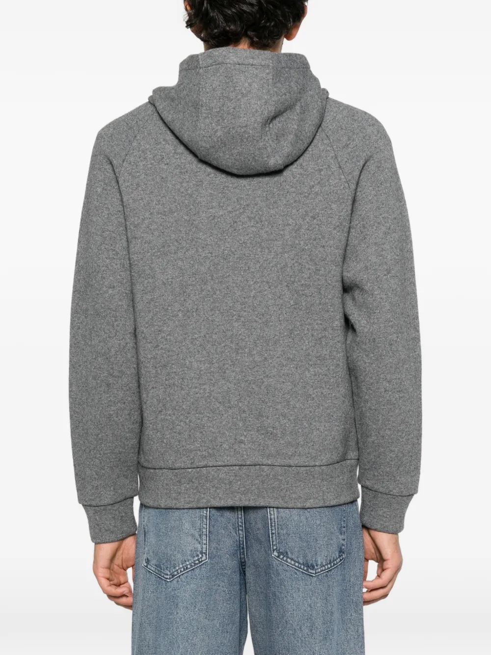 MC2 Saint Barth Carrel logo-embroidered zip-up hoodie Grijs