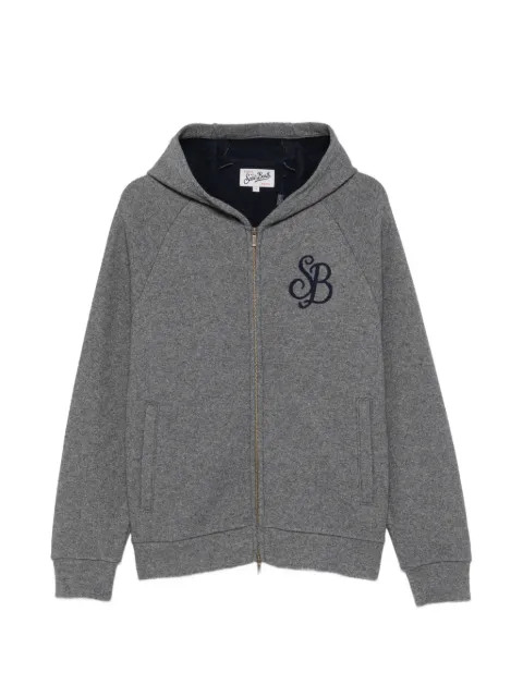 MC2 Saint Barth Carrel logo-embroidered zip-up hoodie