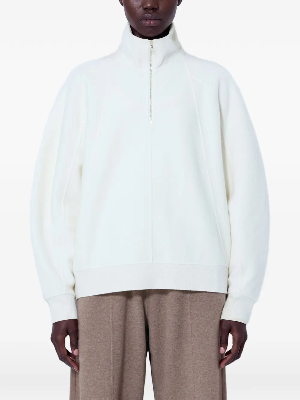 Max Mara raglan-sleeve high-neck sweater - White