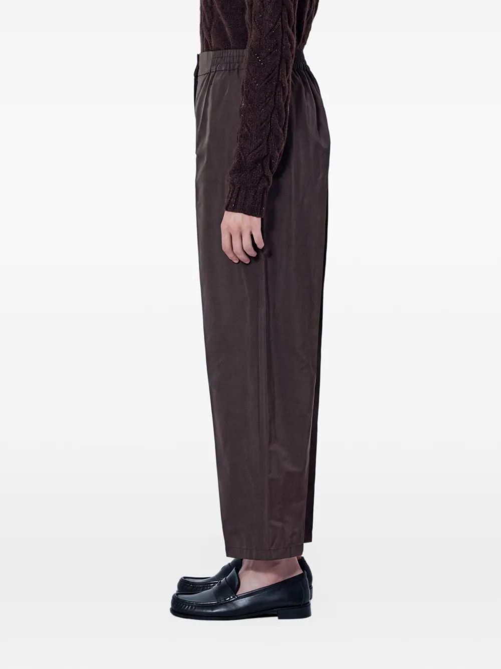 Max Mara pleated elasticated-waistband trousers Bruin
