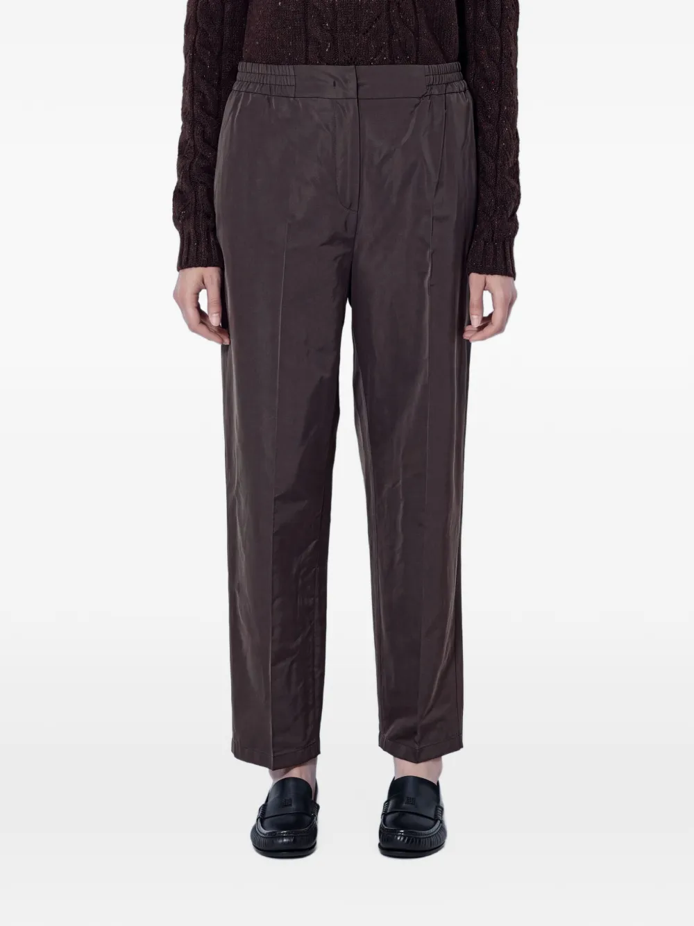 Max Mara pleated elasticated-waistband trousers Bruin