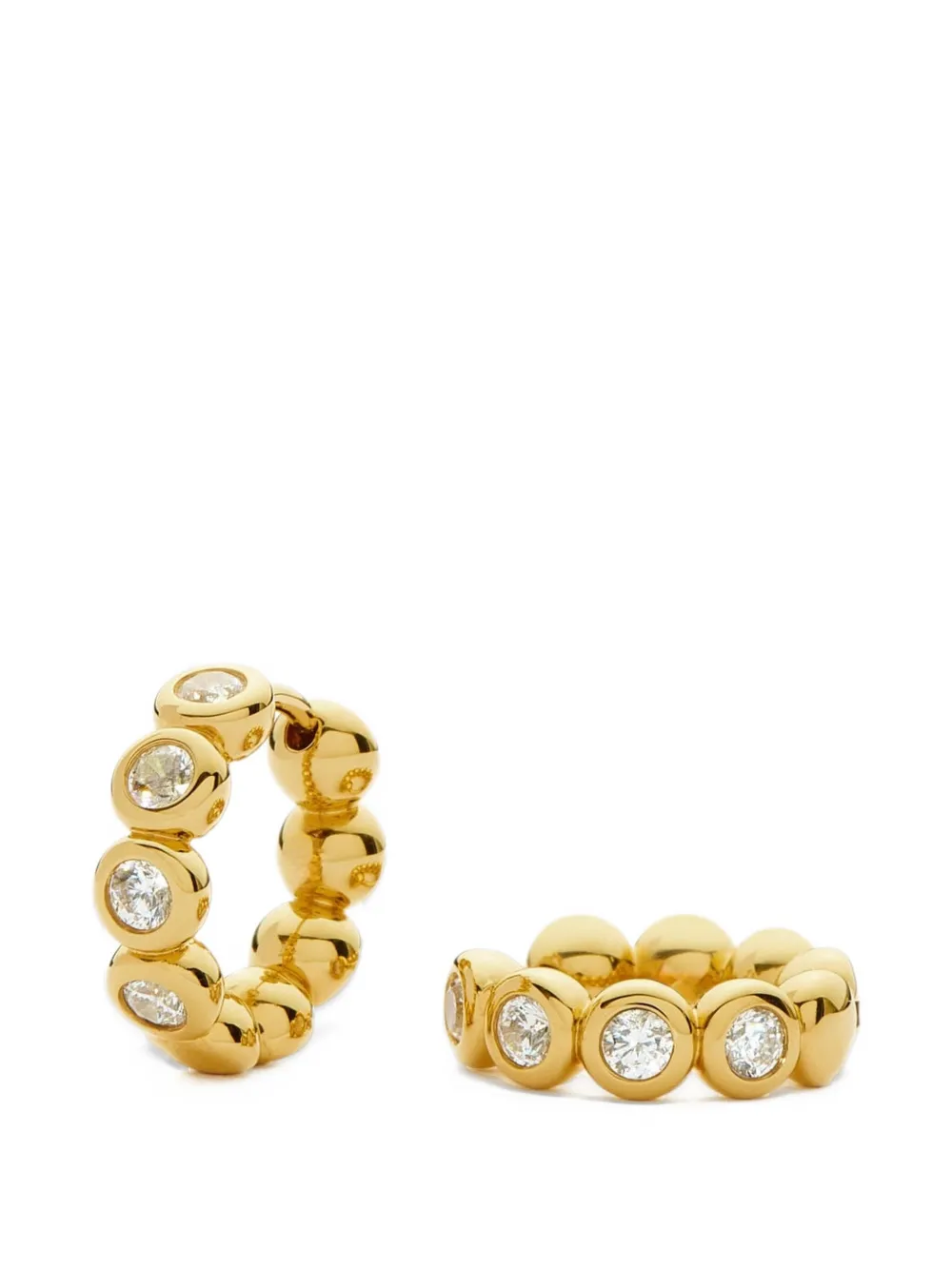 Missoma Tennis cubic zirconia hoop earrings - Oro
