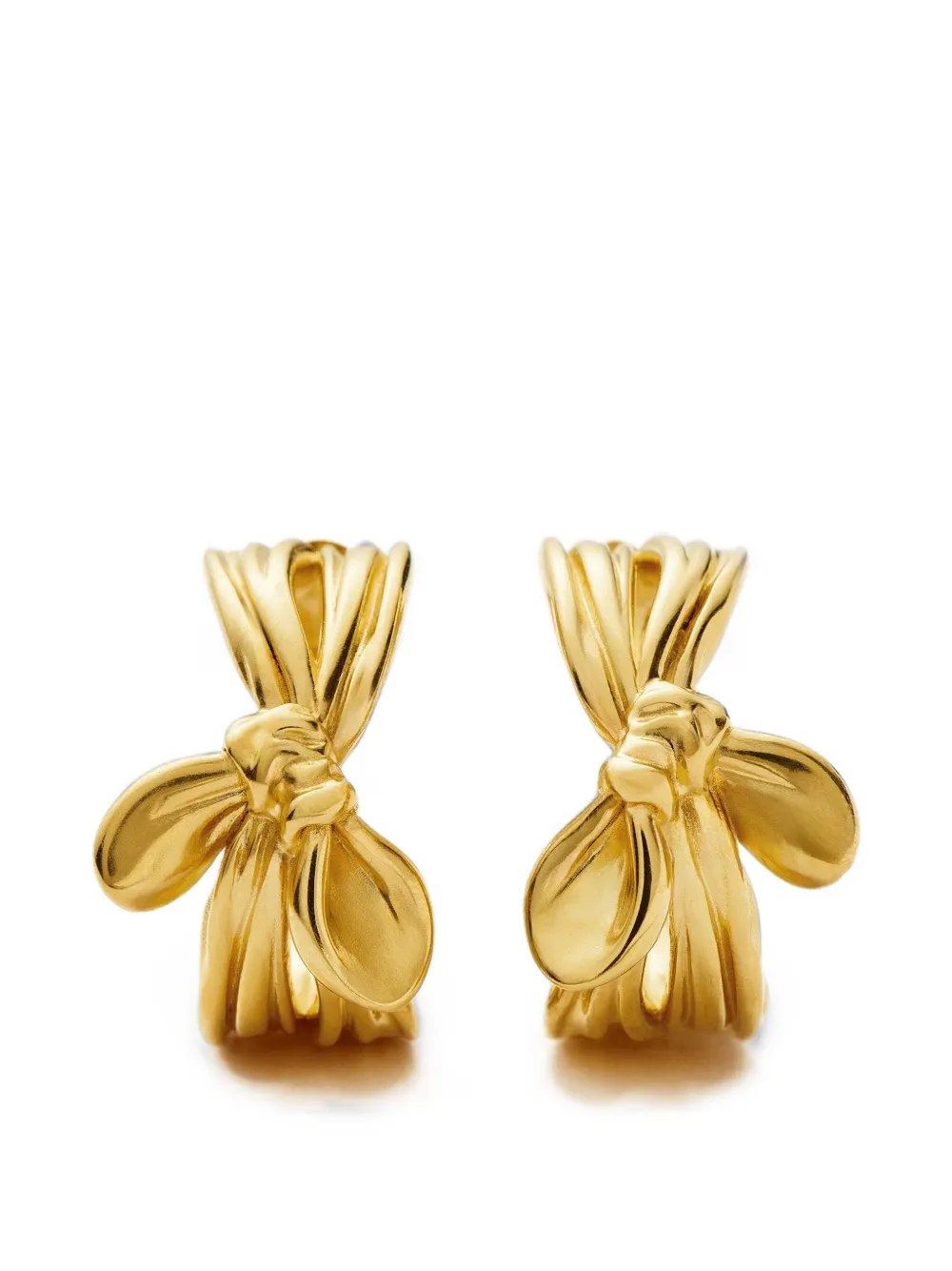 Missoma x Markgong Bow half-hoop earrings - Oro