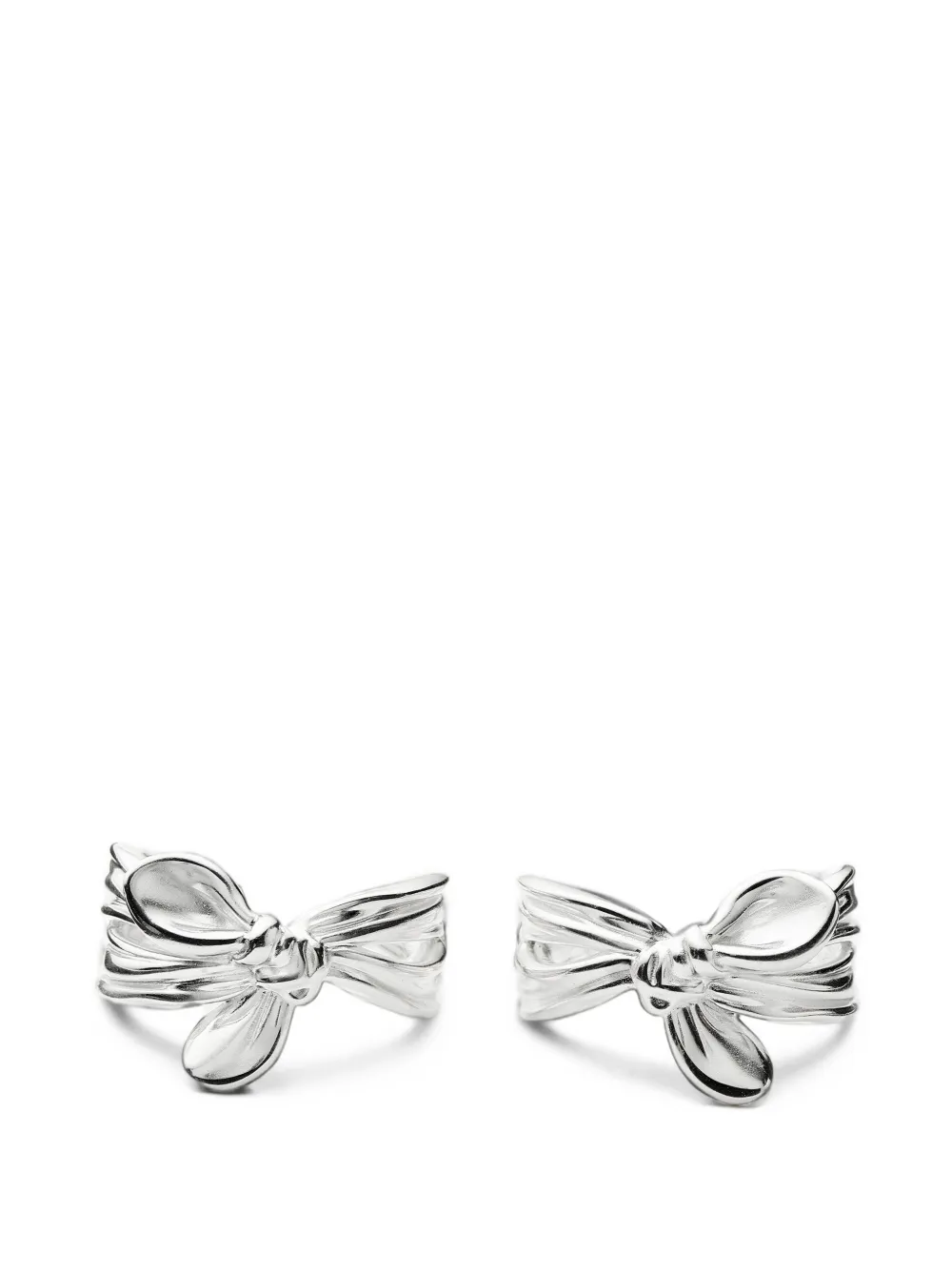 Missoma x Markgong Bow half-hoop earrings - Argento