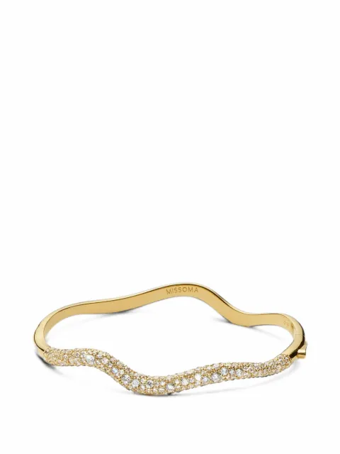 Missoma Molten Snow Ripple hinged bangle