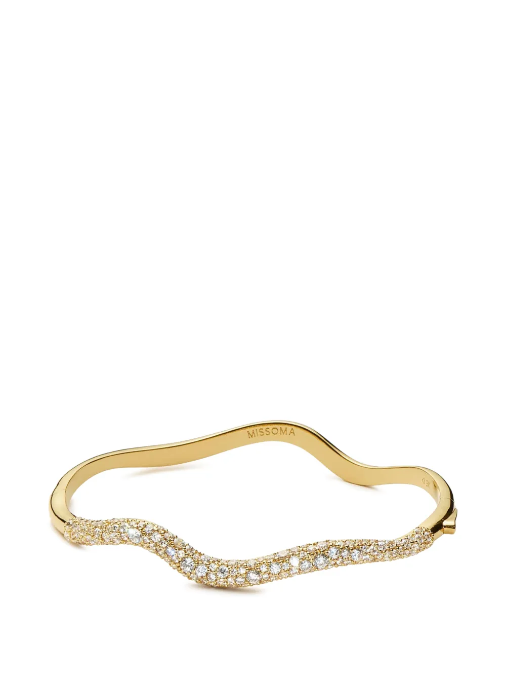Missoma Bracciale rigido Molten Snow Ripple con cerniera - Oro