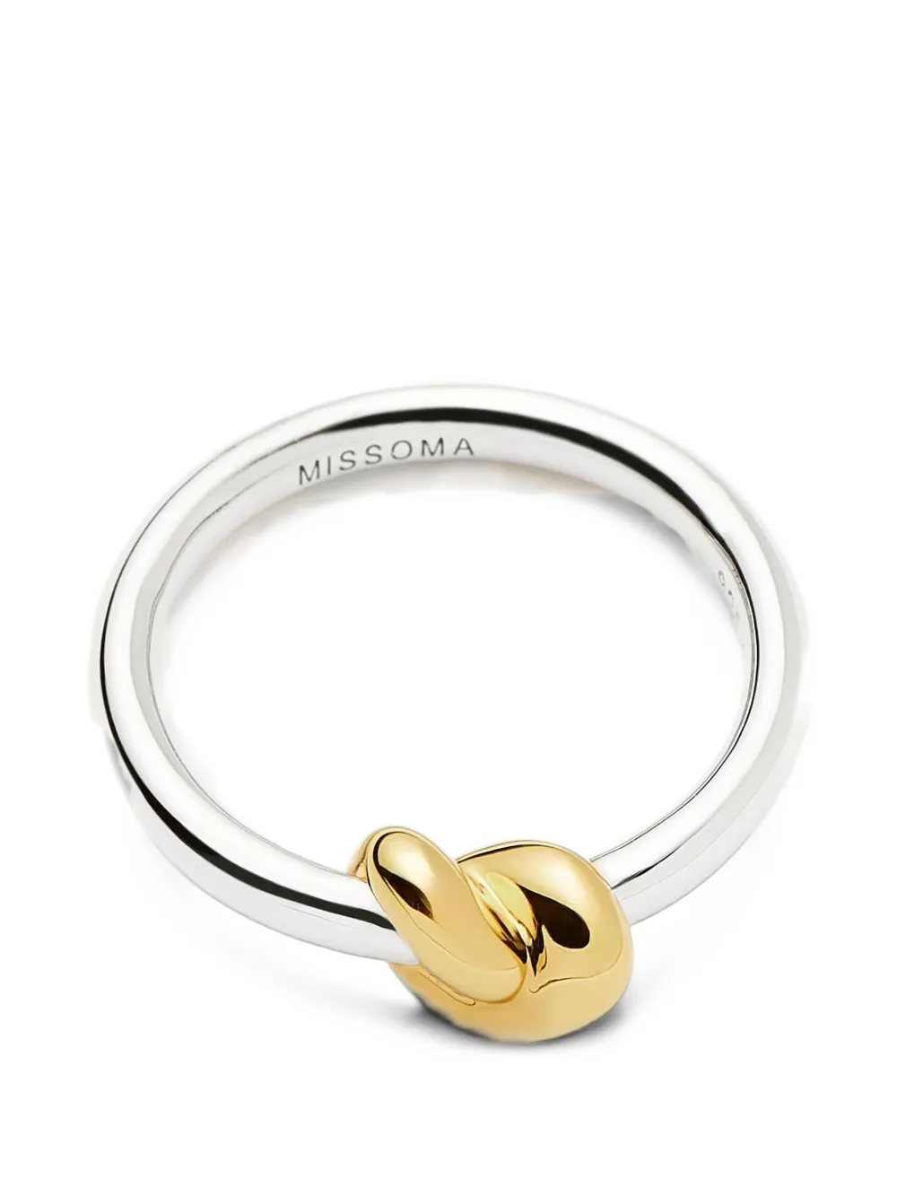 Missoma x Lucy Williams Anello impilabile con nodo - Argento