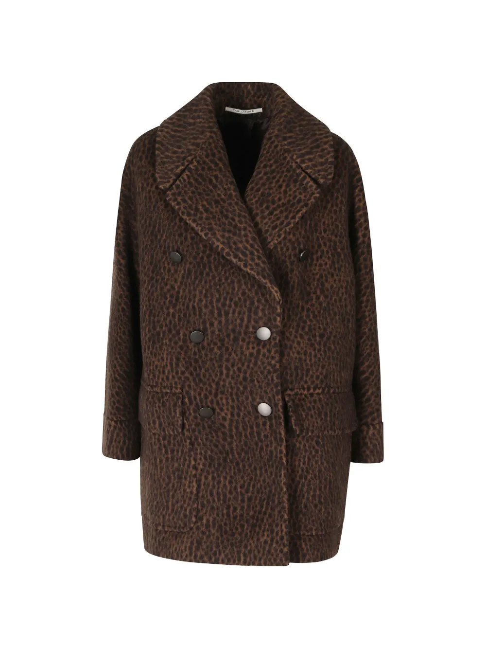 Tagliatore leopard-print double-breasted coat - Braun