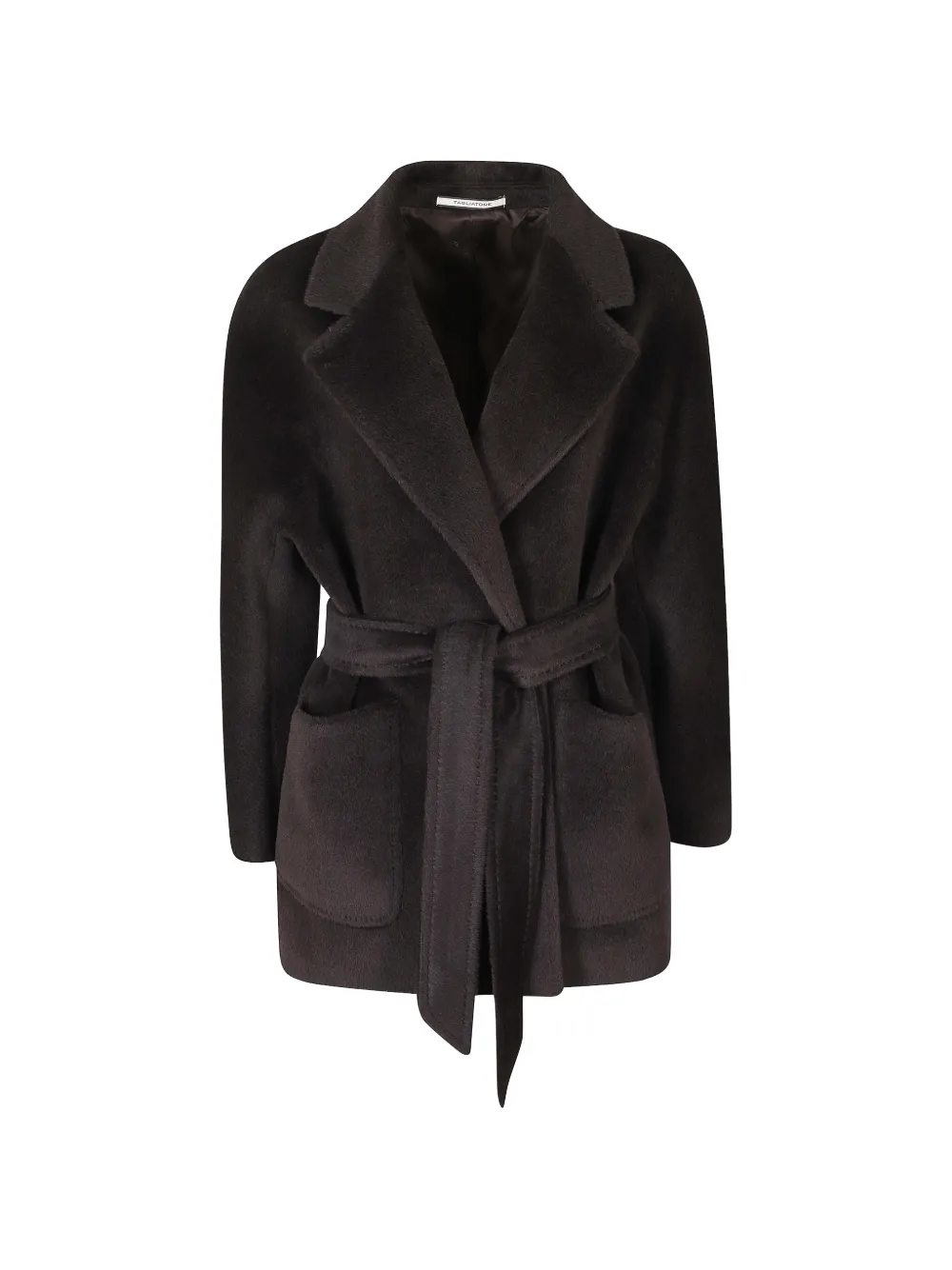 Tagliatore belted notch-lapels coat - Brown