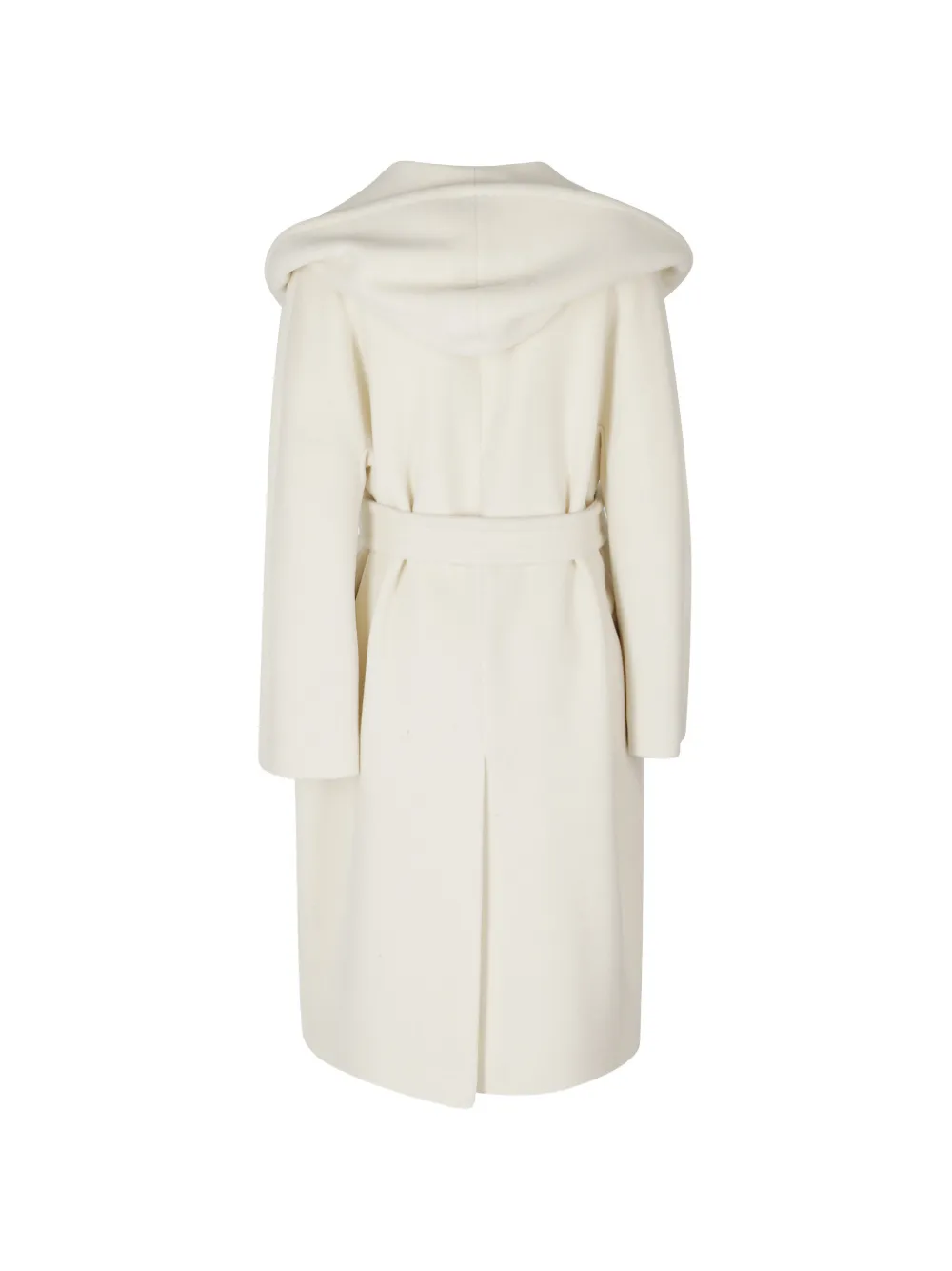 Tagliatore Daisy hooded belted coat Wit