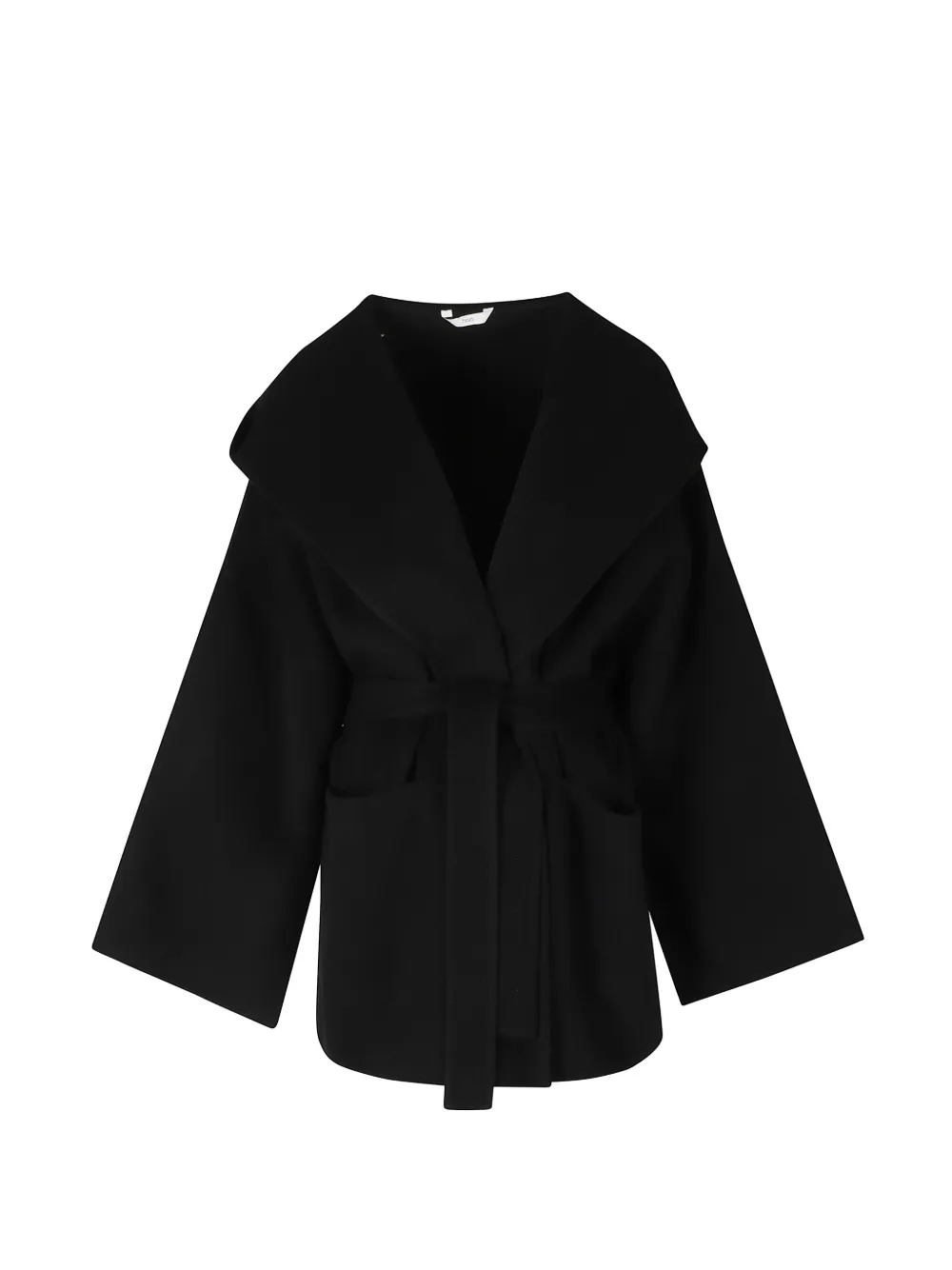 Hevo Montedorodw belted hooded coat - Schwarz