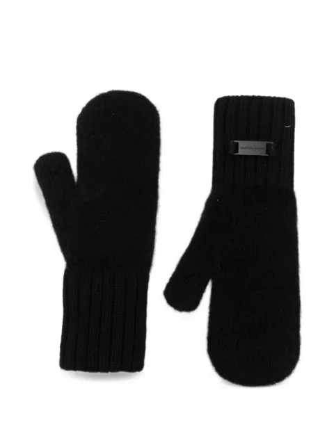 Canada Goose ribbed-knit logo-plaque gloves