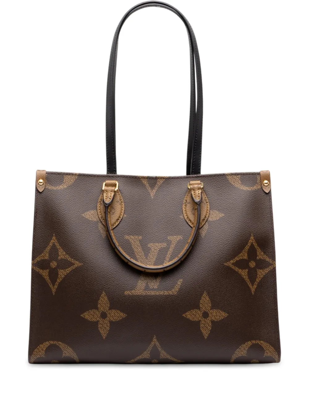 Louis Vuitton Pre-Owned 2021-2026 Monogram Reverse Giant OnTheGo MM satchel - Braun