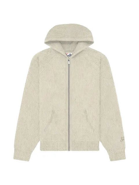 MC2 Saint Barth ribbed-knit zip-up hoodie