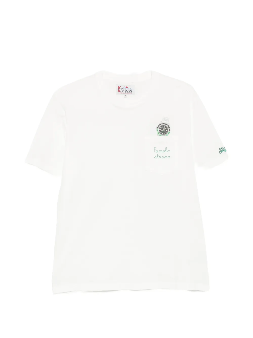 MC2 Saint Barth Connor graphic-print chest-pocket T-shirt Wit