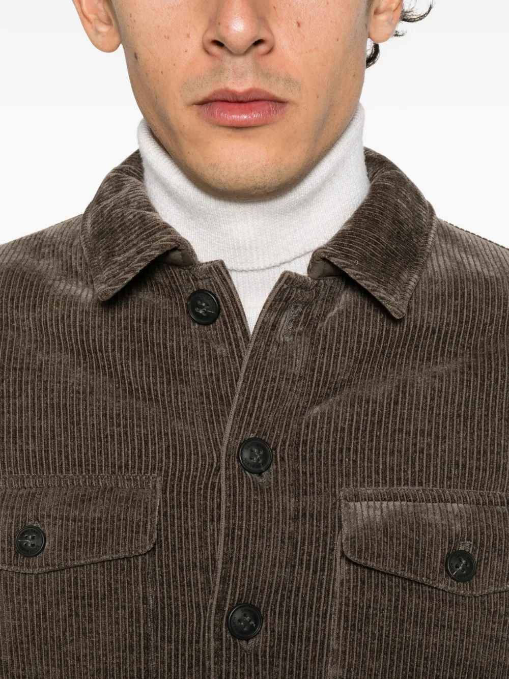 MC2 Saint Barth Landeck corduroy flap-pocket jacket Bruin