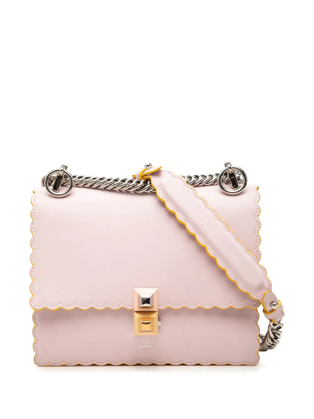Fendi Pre-Owned 2010-2026 Small Scalloped Leather Kan I crossbody bag - Rosa