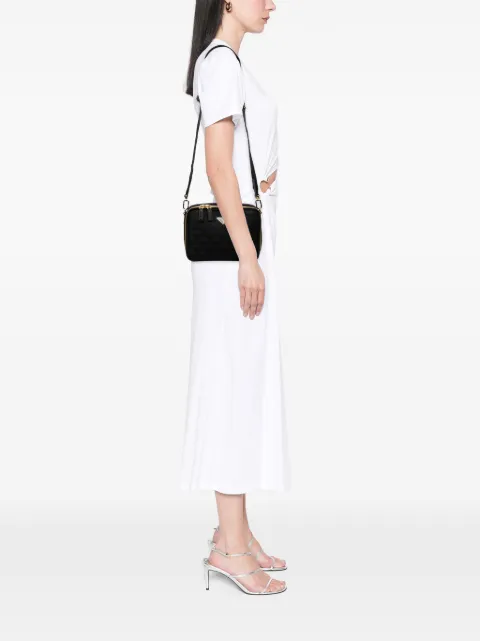 Prada Pre-Owned 2013-2026 Embroidered Canvas Brique Symbole crossbody bag