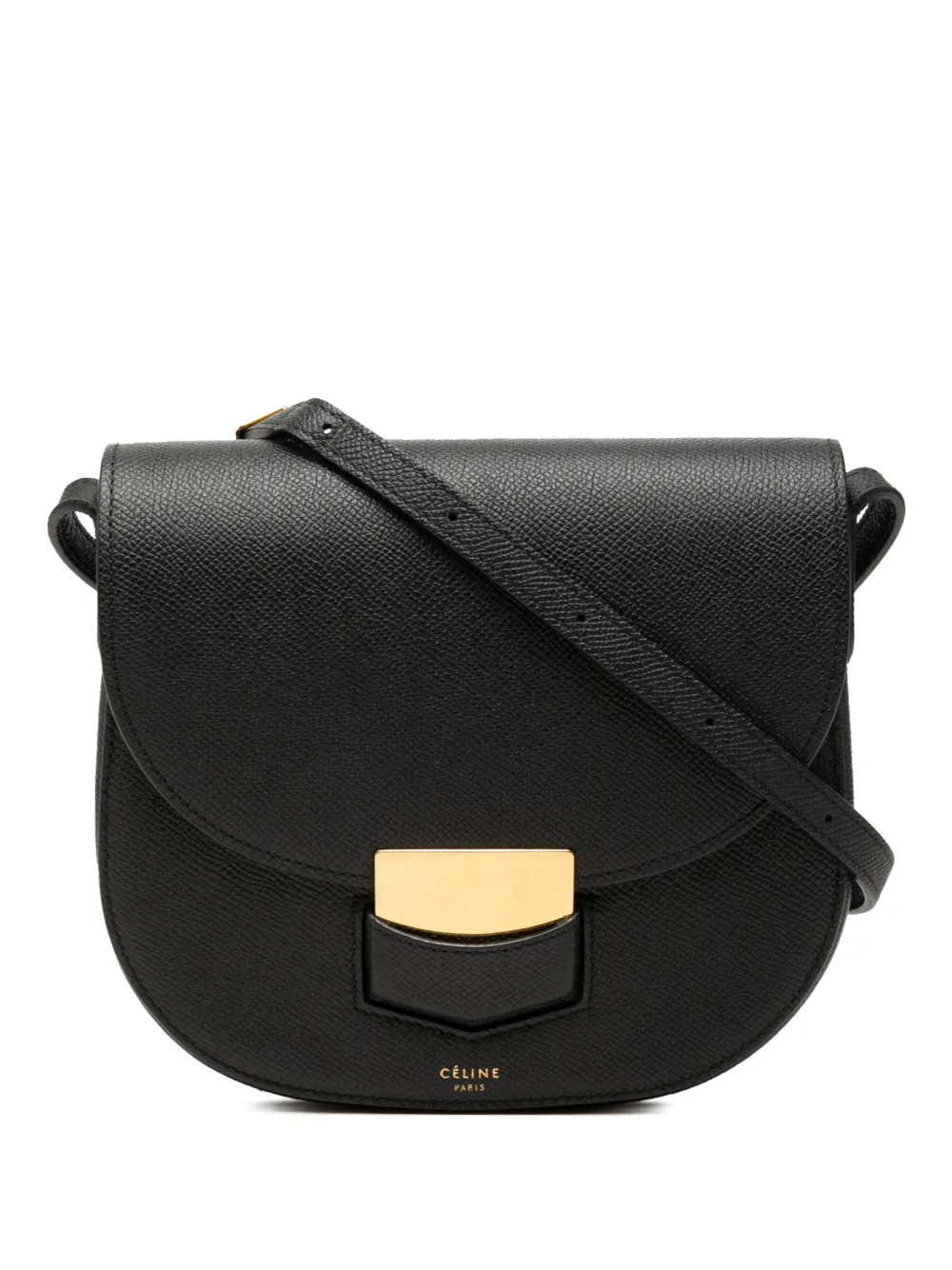 Celine Pre-Owned 2017 Small Grained Calfskin Trotteur crossbody bag - Schwarz