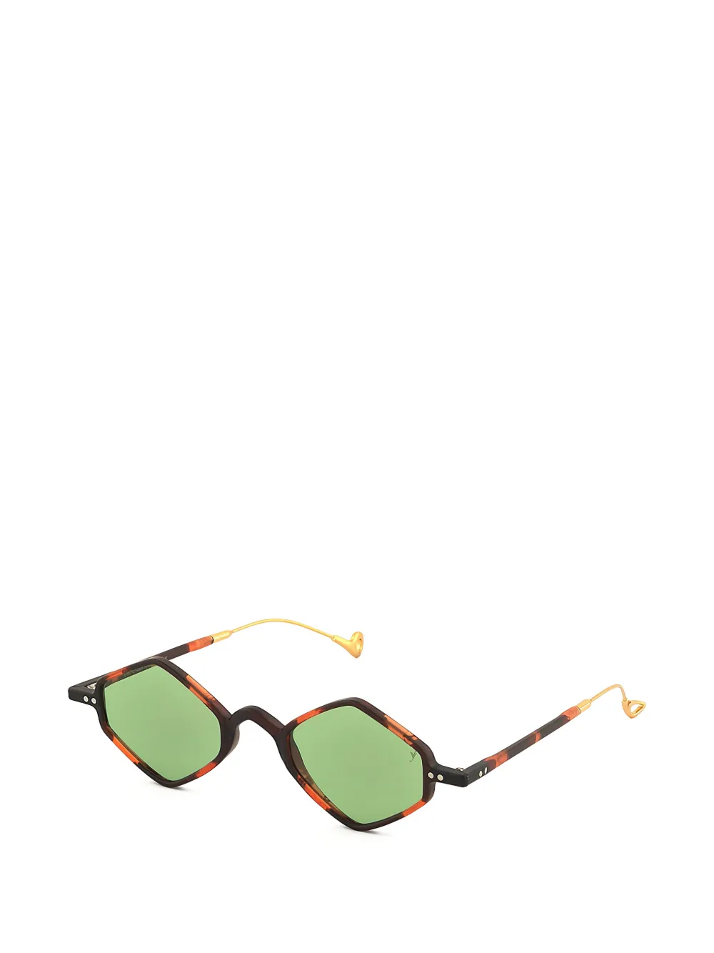 Eyepetizer Duomo zonnebril met geometrisch montuur Bruin
