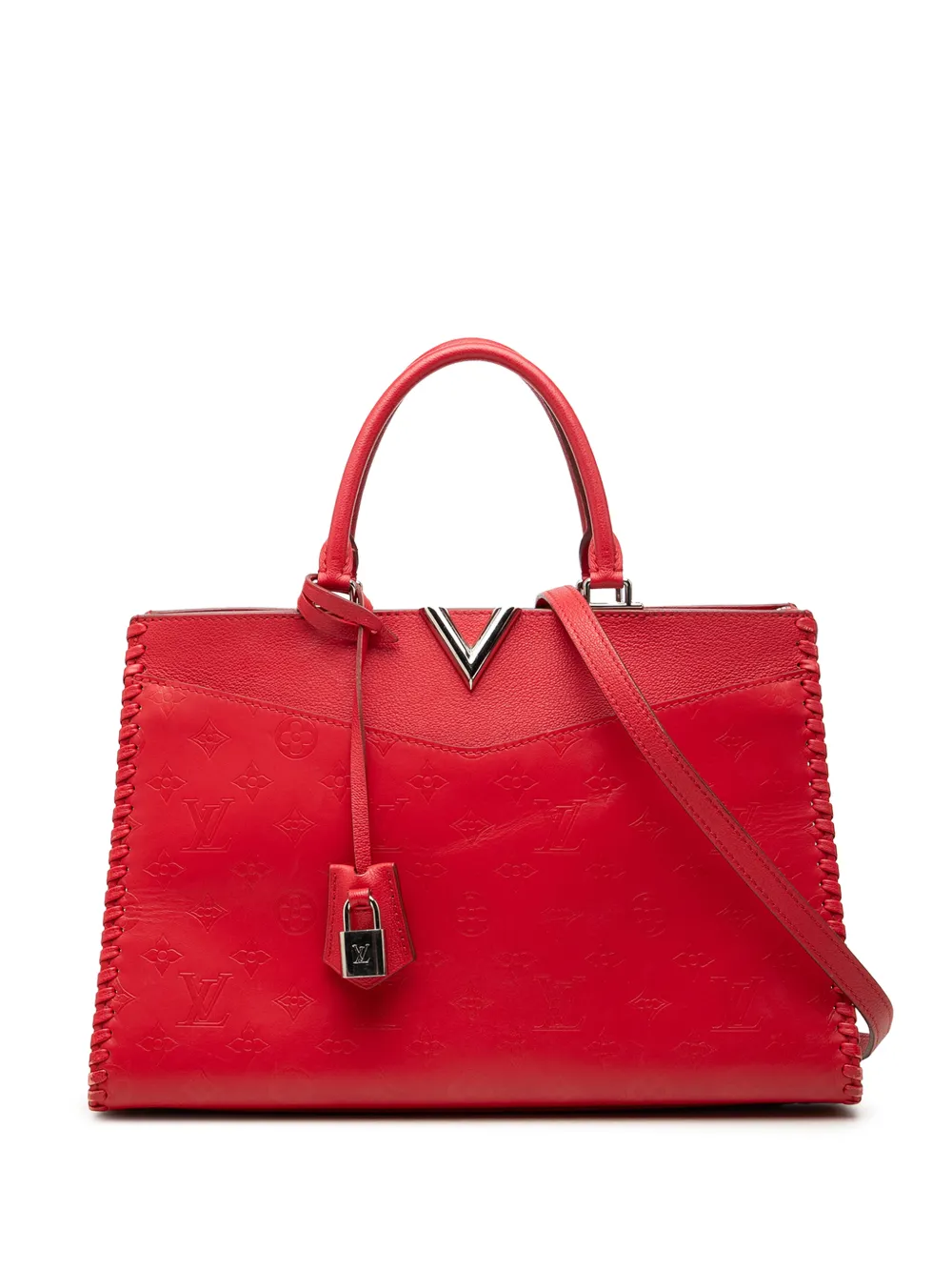 Louis Vuitton Pre-Owned 2017 Monogram Very Leather Very Zipped satchel - Rosso