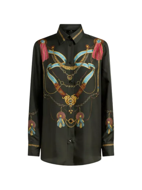 ETRO graphic-print long-sleeve shirt